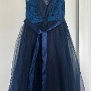 Elegant Navy Blue Kids Dress